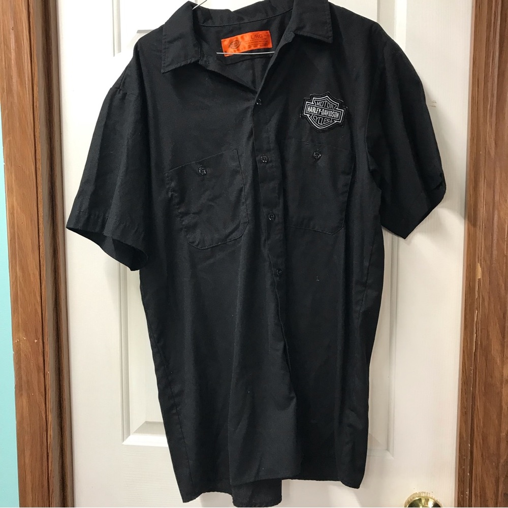 Harley Davidson button-down dickies large shirt